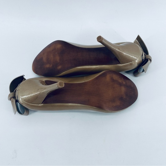 Enzo Angiolini Eamistle Natural Nude Peep Toe Heels With Ankle Lace Bows Sz 6.5M - Picture 6 of 13